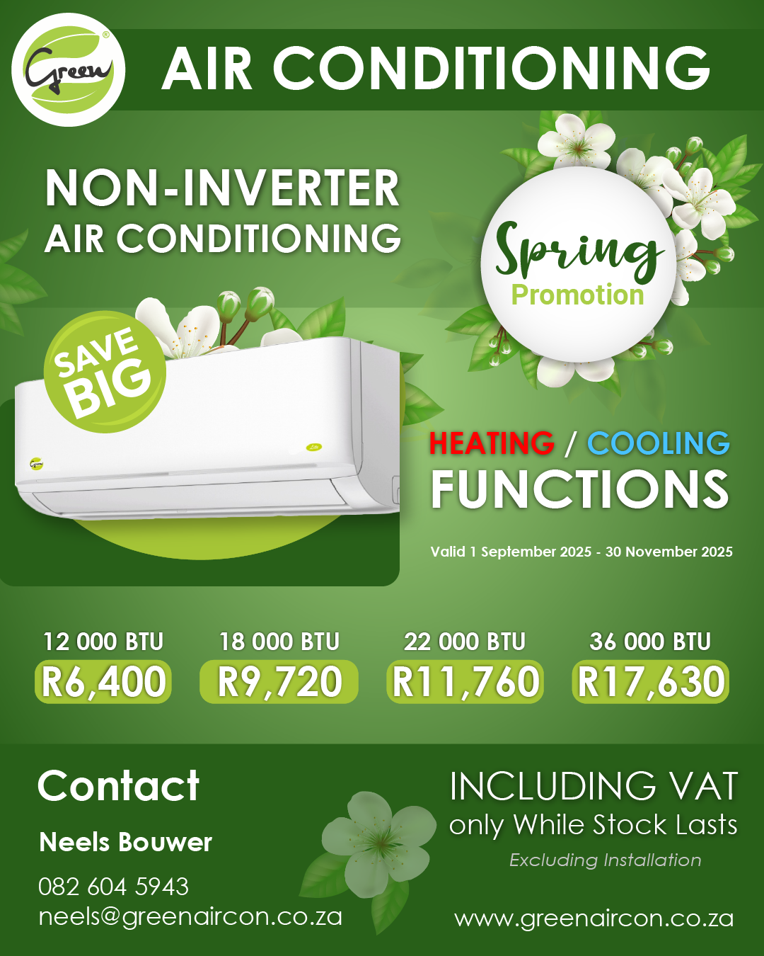 Green Air Conditioning Special 615
